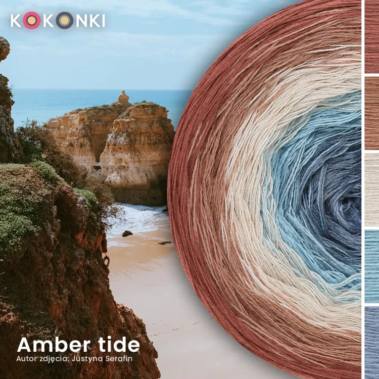 KOKONEK Nature NT090 Amber tide - Glina/kakao/beż/patyna/szaroniebieski