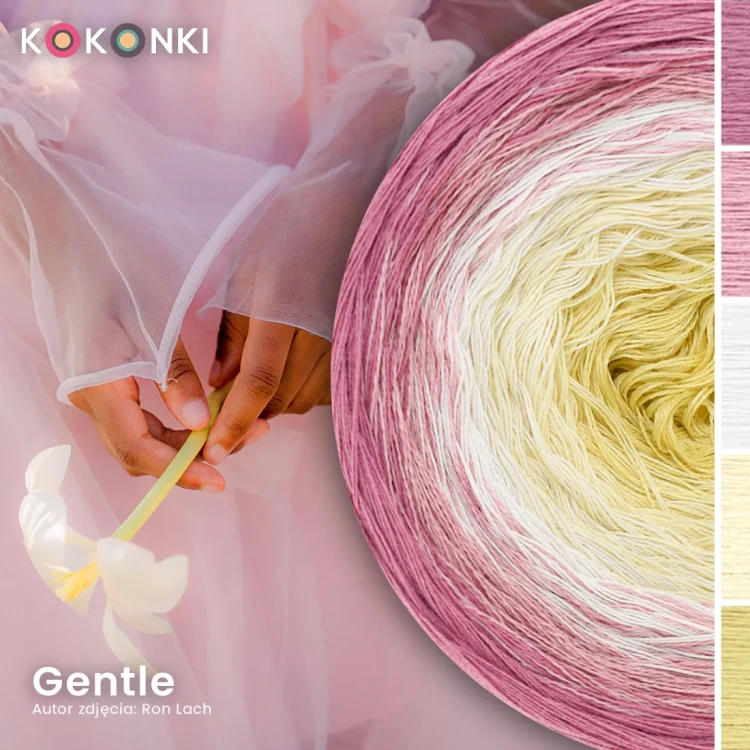 KOKONEK Nature NT092 Gentle - Zgaszony róż/malinowy róż/beza/masełkowy/rumianek