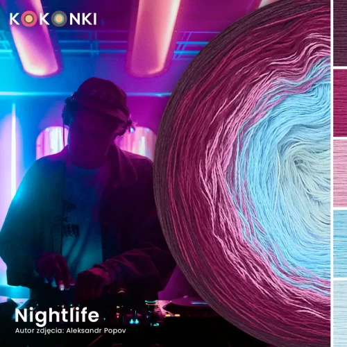KOKONEK Nature NT095 Nightlife - Wino/jeżyna/wrzos/aqua/błękit