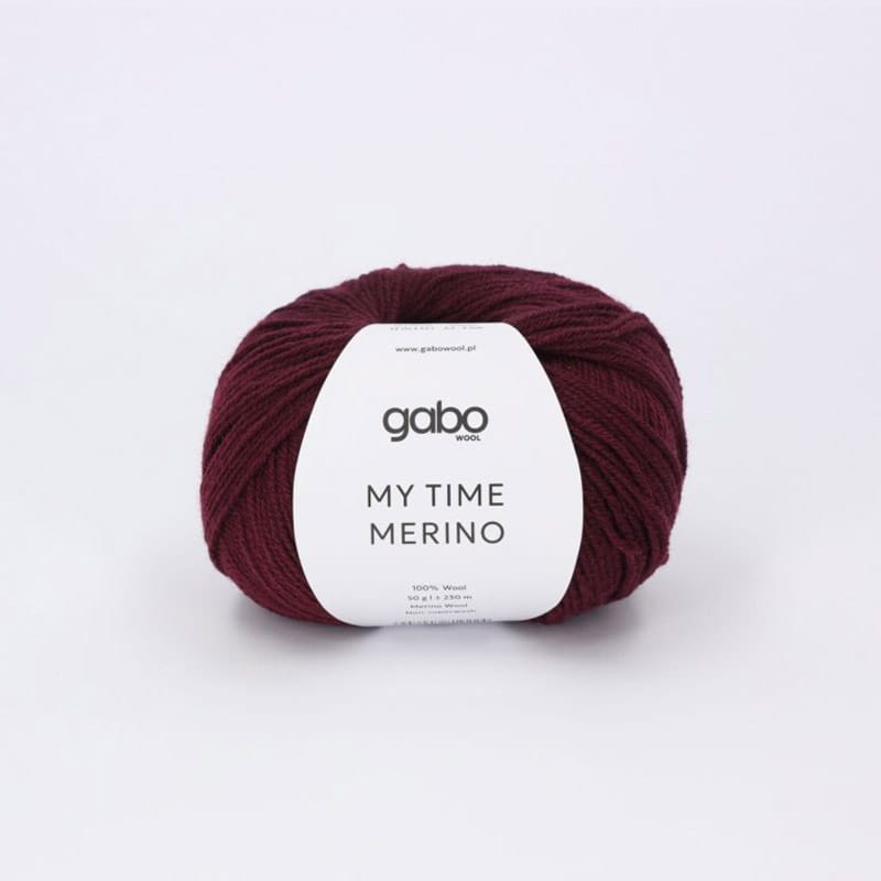 Włóczka Gabo Wool My Time Merino 9212 / burgund