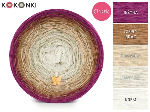 KOKONEK Classic B304 Leon - Jeżyna/ciepły brąz/ciepły beż/jasny beż/krem