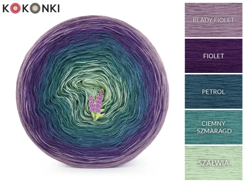 KOKONEK Classic B306 - Blady fiolet/fiolet/petrol/ciemny szmaragd/szałwia
