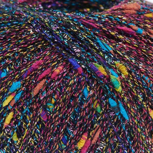 Nić / Włóczka fantazyjna Rico Design Creative Make It Rainbow Glitz 001