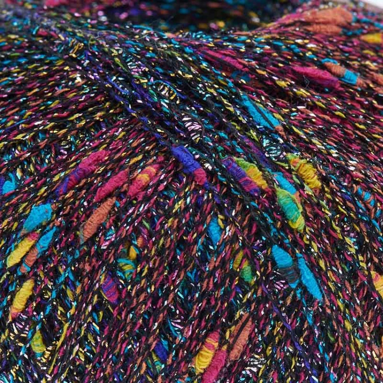 Nić / Włóczka fantazyjna Rico Design Creative Make It Rainbow Glitz 001
