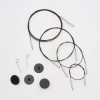 Wymienne żyłki do drutów KnitPro Thin & Flex 360 czarne