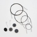 Wymienne żyłki do drutów KnitPro Thin & Flex 360 czarne