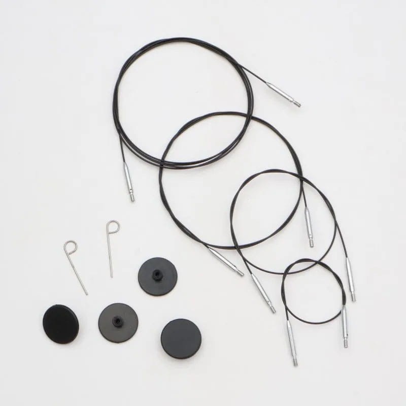 Wymienne żyłki do drutów KnitPro Thin & Flex 360 czarne