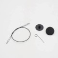 Wymienne żyłki do drutów KnitPro Thin & Flex 360 czarne