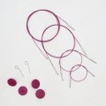 Wymienne żyłki do drutów KnitPro Thin & Flex 360 fioletowe