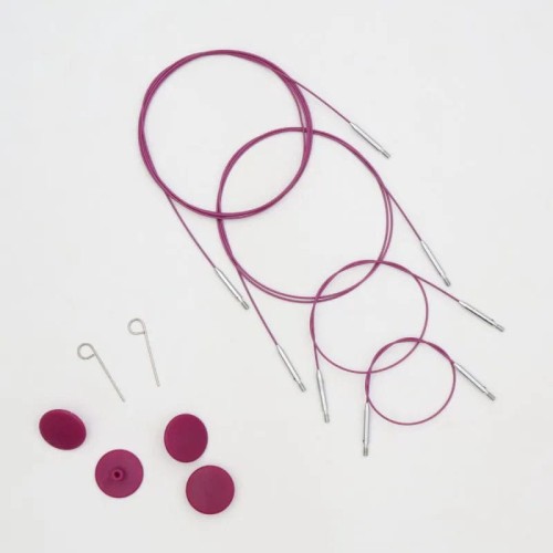 Wymienne żyłki do drutów KnitPro Thin & Flex 360 fioletowe