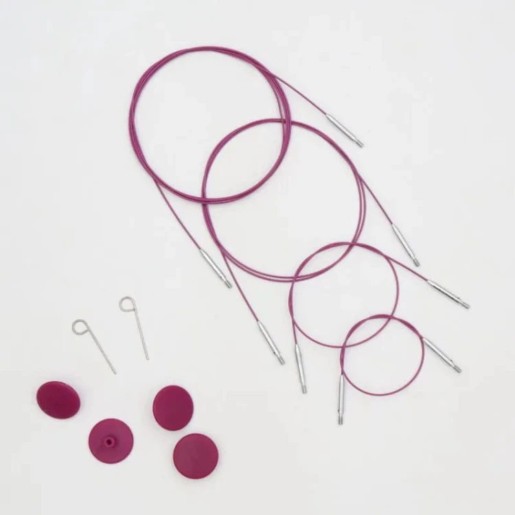 Wymienne żyłki do drutów KnitPro Thin & Flex 360 fioletowe