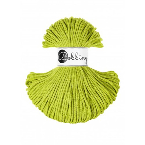 Sznurek pleciony bawełniany Bobbiny Junior / Dopamine Lime / 3mm / 100m