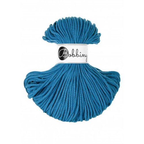 Sznurek pleciony bawełniany Bobbiny Junior / Dopamine Blue / 3mm / 100m