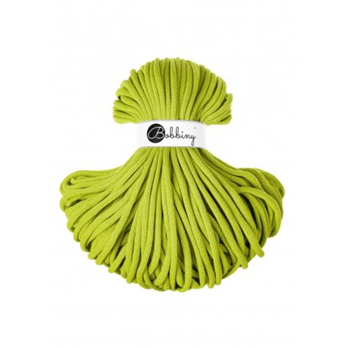 Sznurek pleciony bawełniany Bobbiny Jumbo / Dopamine Lime / 9mm / 100m