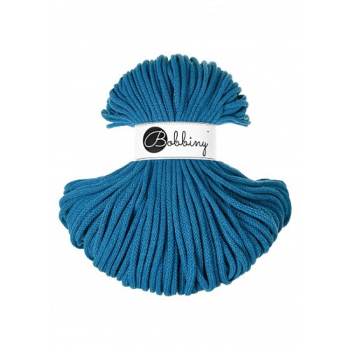 Sznurek pleciony bawełniany Bobbiny Premium / Dopamine Blue / 5mm / 100m