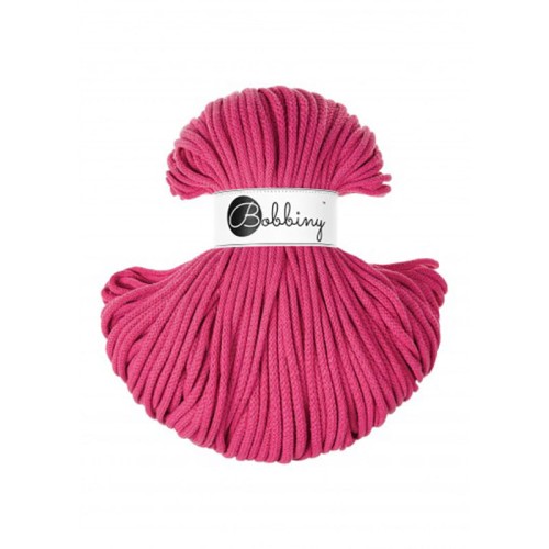 Sznurek pleciony bawełniany Bobbiny Premium / Dopamine Pink / 5mm / 100m