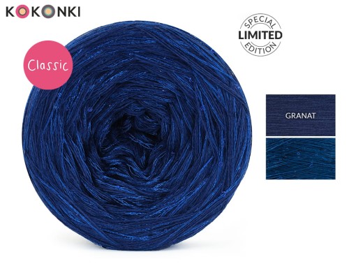 KOKONEK_Classic GLOW CG11 - Granat + cekiny granat / 400 m / 3+1 nitki - GOTOWY