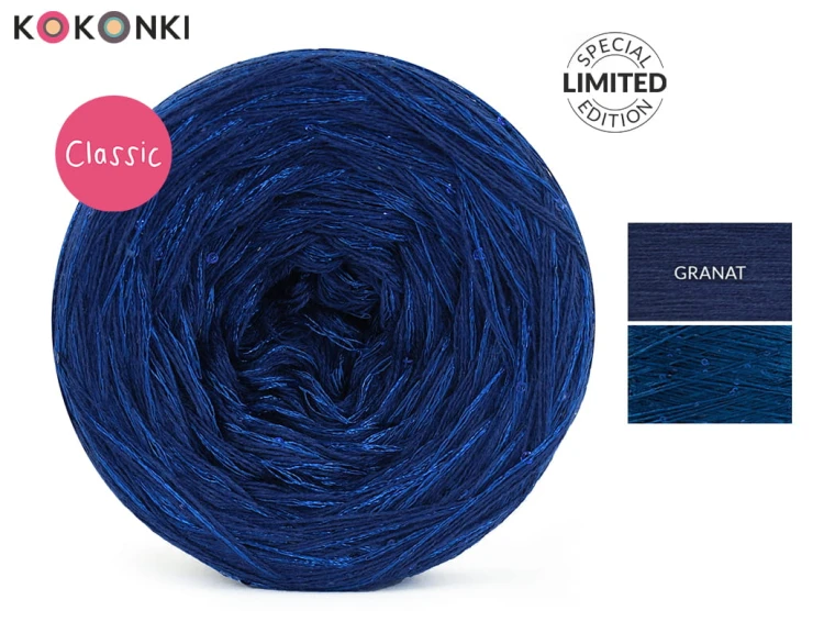 KOKONEK_Classic GLOW CG11 - Granat + cekiny granat / 400 m / 3+1 nitki - GOTOWY