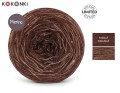 KOKONEK_Merino GLOW MG06 - Miedź melanż + cekiny kakao / 400 m / 3+1 nitki - GOTOWY