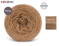KOKONEK_Merino GLOW MG13 - Ciemny beż + cekiny kawa mrożona / 400 m / 3+1 nitki - GOTOWY