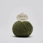 Włóczka Cardiff Cashmere Classic 314 / rebus / zieleń tweed