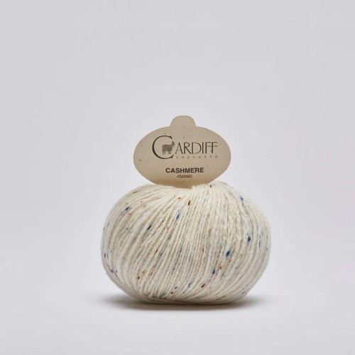 Włóczka Cardiff Cashmere Classic 301 / nordic / ecru tweed