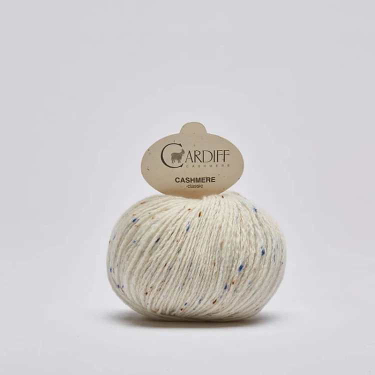 Włóczka Cardiff Cashmere Classic 301 / nordic / ecru tweed