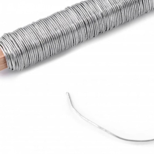 Drut dekoracyjny 0,65 mm / 100 g / nikiel