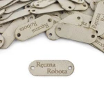 Sada etiket nubuk premium "Ruční Robota" / káva s mlékem / 15 x 40 mm / 5 ks.