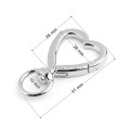 Karabińczyk metalowy serce / nikiel / 10 mm / 1 szt. / 930163