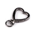 Karabińczyk metalowy serce / czarny nikiel / 10 mm / 1 szt. / 930163