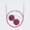 Wymienne żyłki do drutów KnitPro Swivel 360° fioletowe obrotowe 150 cm