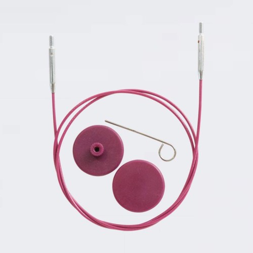 Wymienne żyłki do drutów KnitPro Swivel 360° fioletowe obrotowe 150 cm