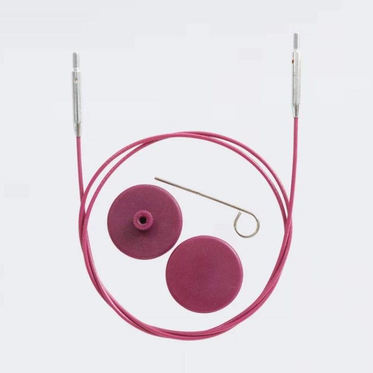 Wymienne żyłki do drutów KnitPro Swivel 360° fioletowe obrotowe 150 cm