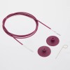 Wymienne żyłki do drutów KnitPro Swivel 360° fioletowe obrotowe 150 cm
