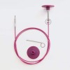 Wymienne żyłki do drutów KnitPro Swivel 360° fioletowe obrotowe 150 cm