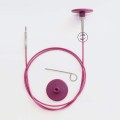 Wymienne żyłki do drutów KnitPro Swivel 360° fioletowe obrotowe 150 cm