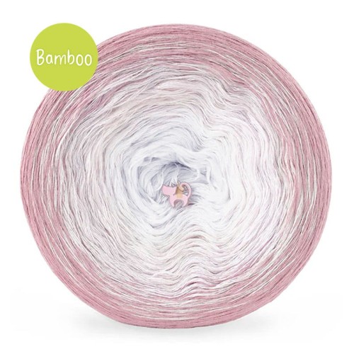 KOKONEK Bamboo BB104 - Brudny róż/perłowy/biel / 4 nitki / 1200 m / 240 g - GOTOWY