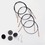 Żyłka  KnitPro Swivel 360° do drutów wymiennych / obrotowa / czarna