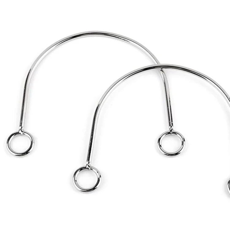 Uchwyty / rączki do torby / metalowe / nikiel / 14 x 11 cm / 2 szt / 930641