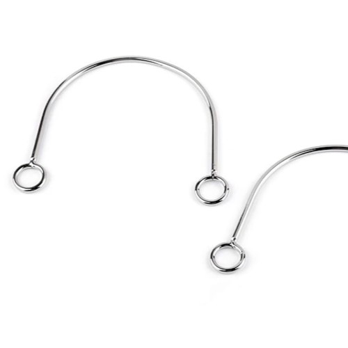 Uchwyty / rączki do torby / metalowe / nikiel / 14 x 11 cm / 2 szt / 930641