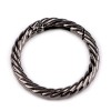 Karabińczyk okrągły ozdobny / czarny nikiel / średnica 32 mm / 1 szt