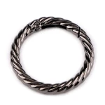 Karabińczyk okrągły ozdobny / czarny nikiel / średnica 32 mm / 1 szt / 930720