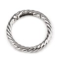 Karabińczyk okrągły ozdobny / nikiel / średnica 32 mm / 1 szt