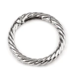 Karabińczyk okrągły ozdobny / nikiel / średnica 32 mm / 1 szt / 930720