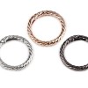 Karabińczyk okrągły ozdobny / nikiel / średnica 32 mm / 1 szt