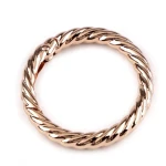Karabińczyk okrągły ozdobny / różowozłoty  / średnica 32 mm / 1 szt / 930720
