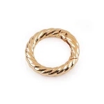 Karabińczyk okrągły ozdobny / złoty / średnica 20 mm / 1 szt / 930737