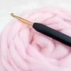 Szydełko KnitPro Soft Grip ZŁOTE z czarną rączką