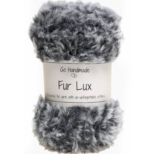 Włóczka Go Handmade Fur Lux 17667 / odcienie szarości